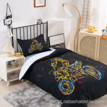 Conjunto de cama de 3 peças com animal de desenho para quarto infantil